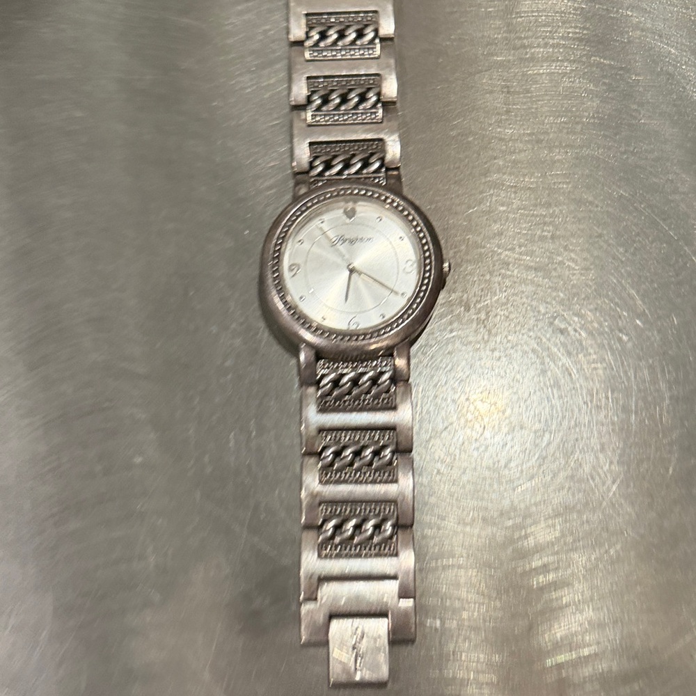 Brighton Silver Watch with Chain Link Bracelet